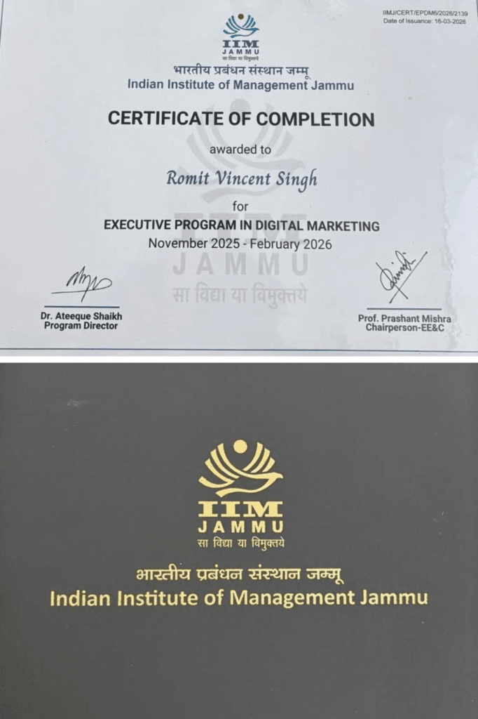 Romit PR Founder Graduated from IIM Jammu