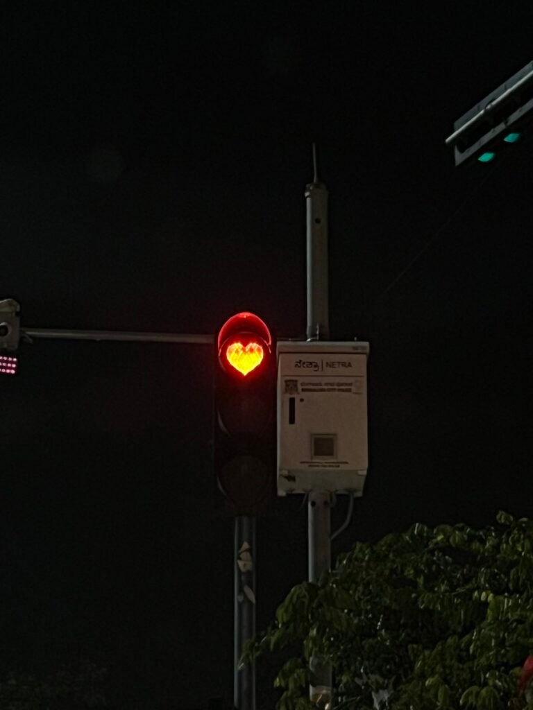 Bangalore swapped red lights for heart-shaped ones